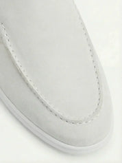 White Suède Yacht Mule