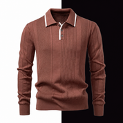 The Alford Knitted Polo Sweater