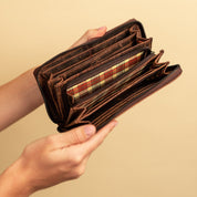 Womens Leather Zip Around Wallet Candice 