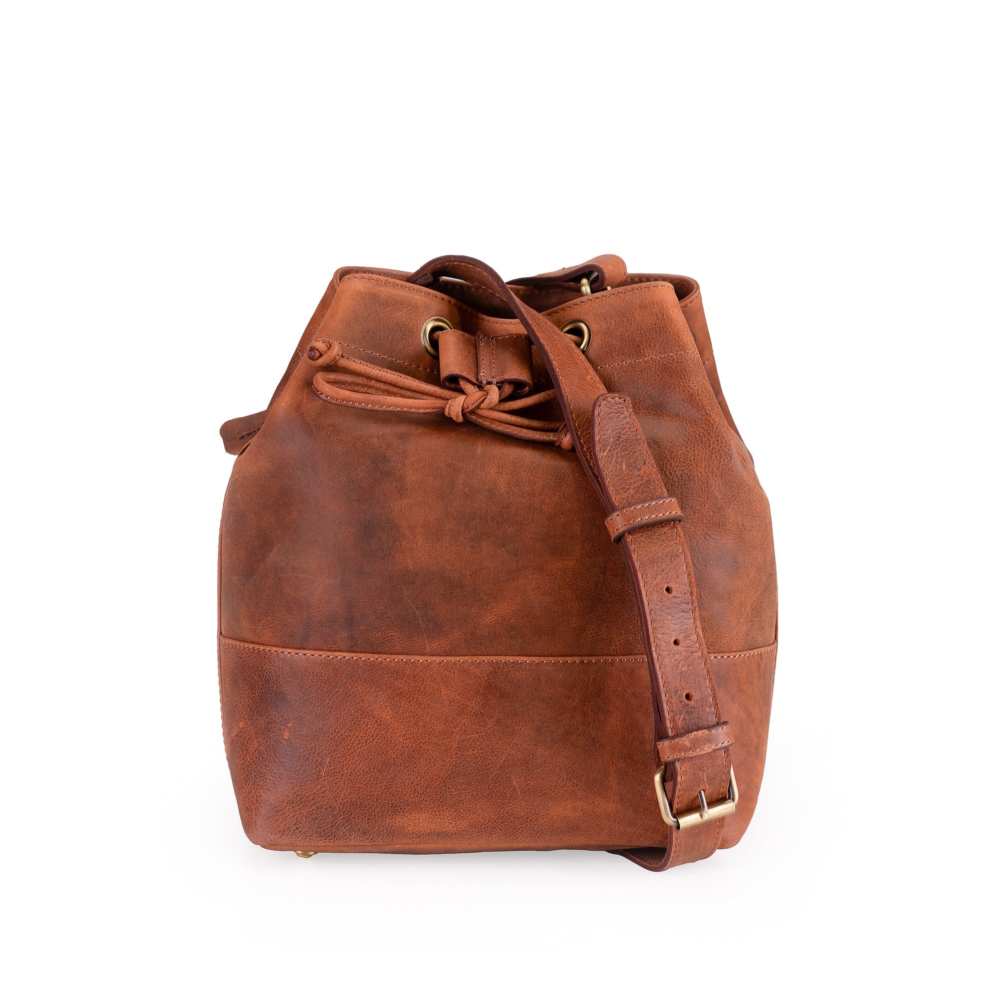 Rosa Leather Bucket Bag